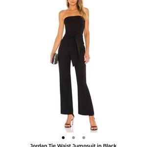 Revolve x Superdown | Jordan Tie Waist Jumpsuit in Black | Size XS